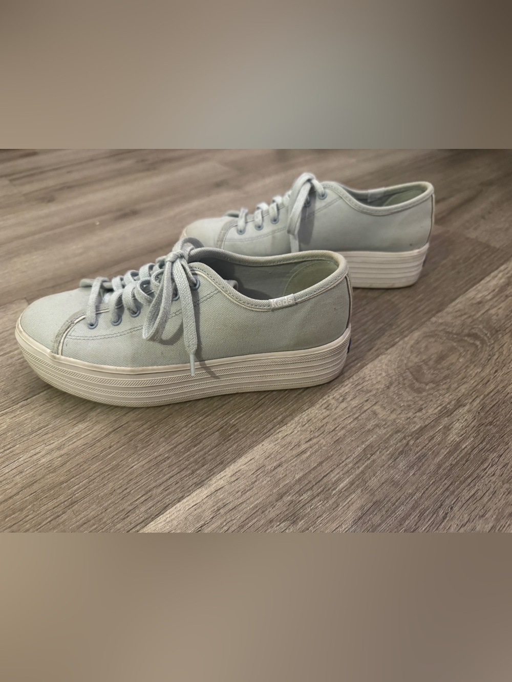 Keds Platform Canvas Sneakers in Baby Blue